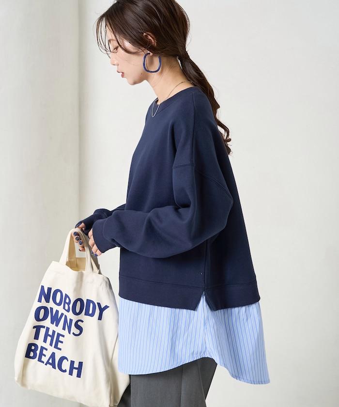 加絨衛衣拼接襯衫疊穿風格上衣