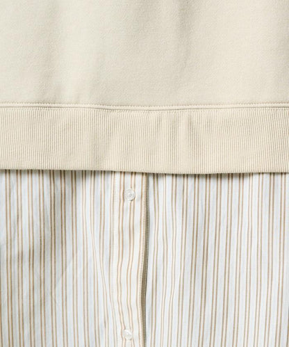 加絨衛衣拼接襯衫疊穿風格上衣