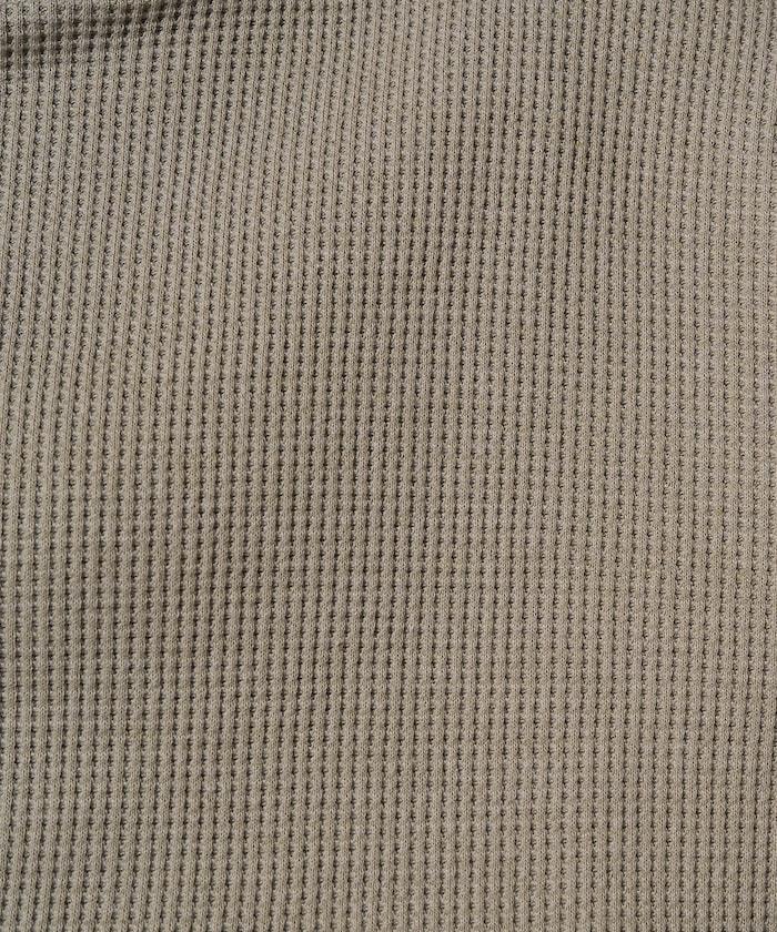 華夫格高領長款套頭衫