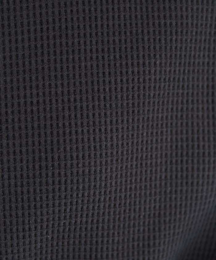 華夫格高領長款套頭衫