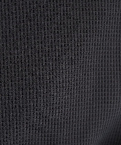 華夫格高領長款套頭衫