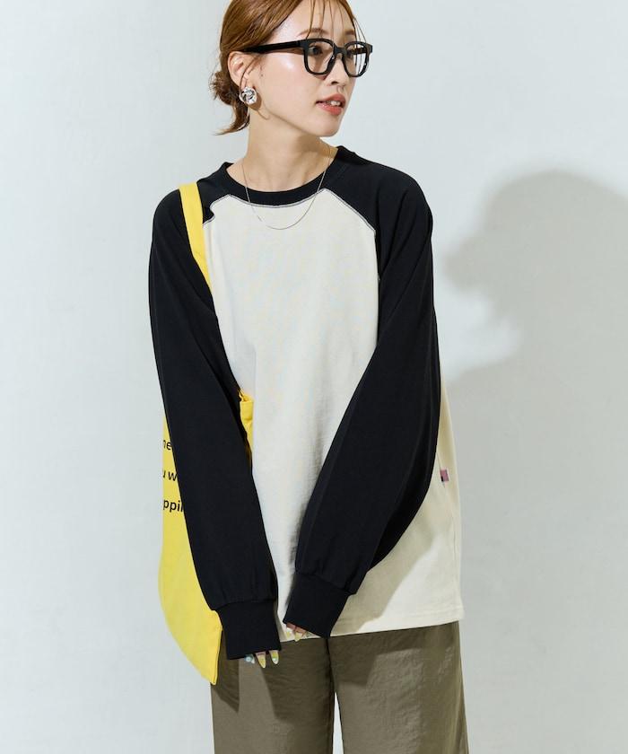 美國棉拼色長袖T恤