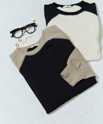 美國棉拼色長袖T恤