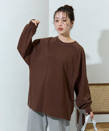 美國棉拼色長袖T恤