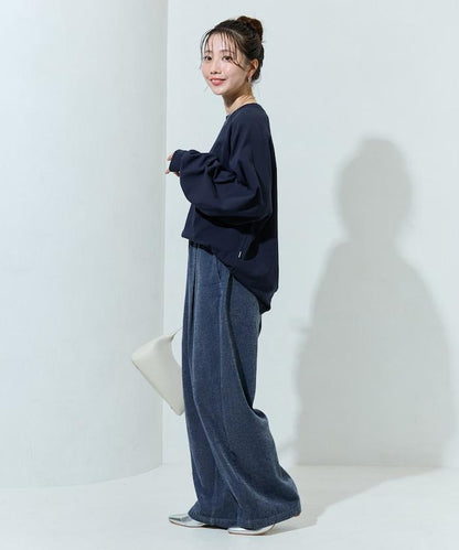 雪尼爾牛仔微絨休閒褲