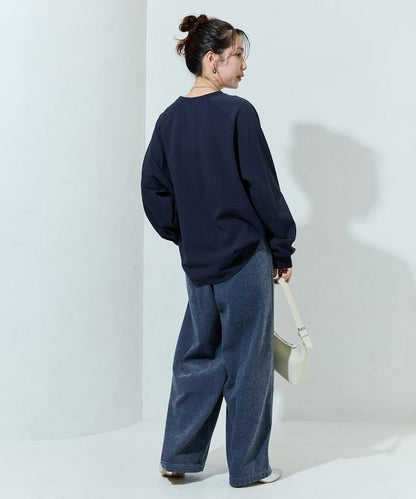 美國棉拼色長袖T恤