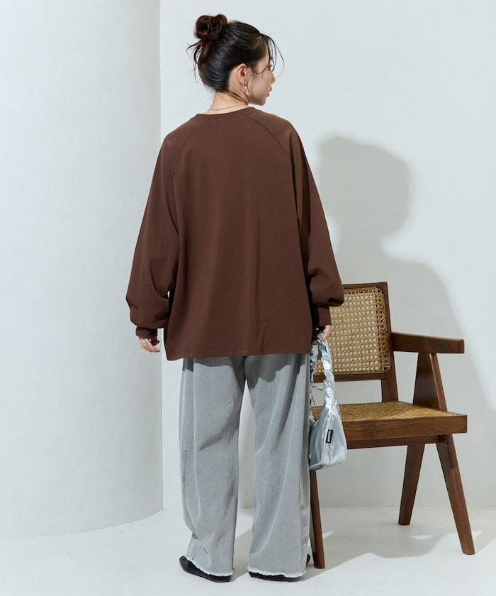 美國棉拼色長袖T恤