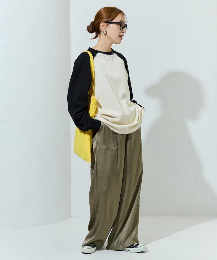 美國棉拼色長袖T恤