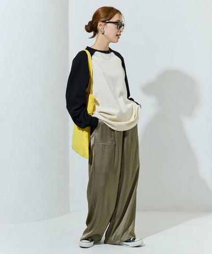 美國棉拼色長袖T恤