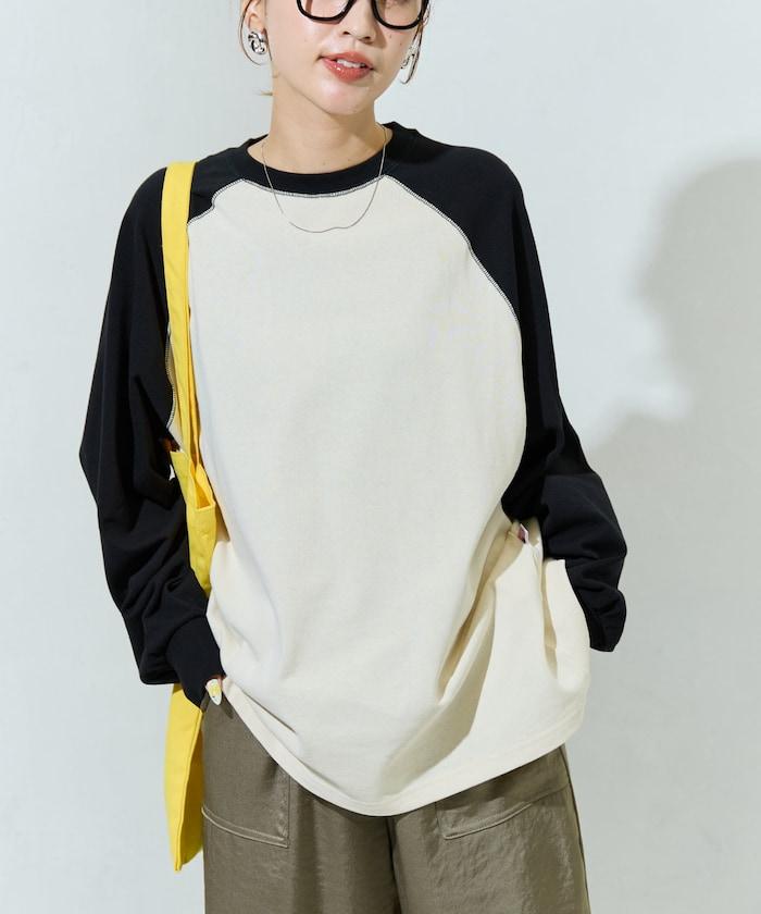 美國棉拼色長袖T恤