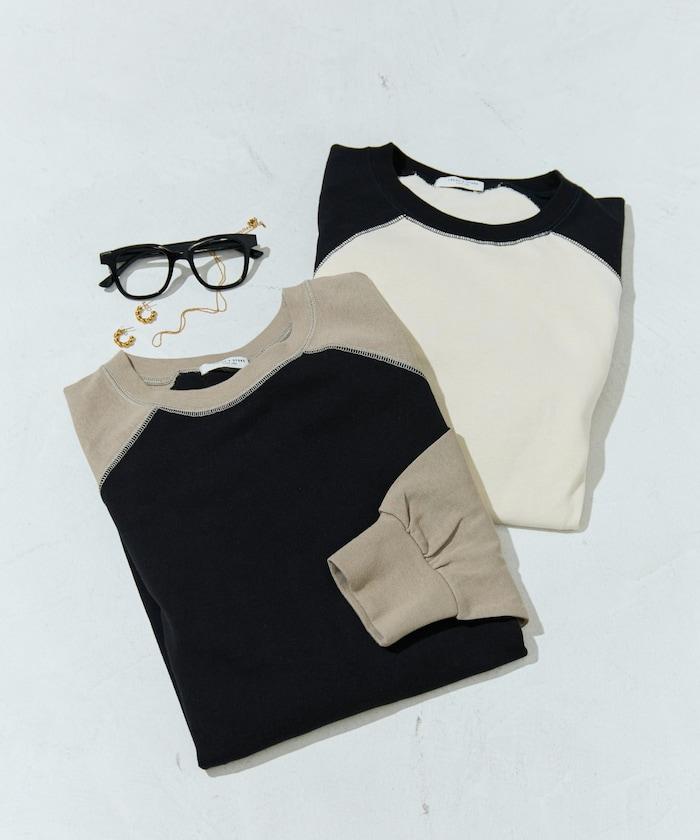 美國棉拼色長袖T恤