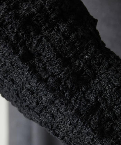 剪裁褶皺波點荷葉邊設計長袖T恤