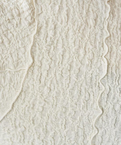 剪裁褶皺波點荷葉邊設計長袖T恤