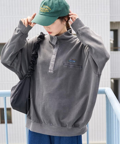 FREAK'S STORE OUTDOORS 仿舊工藝按扣套頭衫