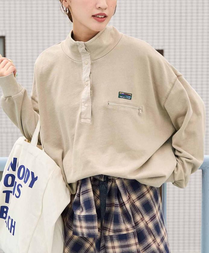 FREAK'S STORE OUTDOORS 仿舊工藝按扣套頭衫