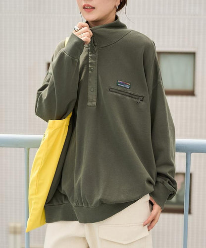 FREAK'S STORE OUTDOORS 仿舊工藝按扣套頭衫