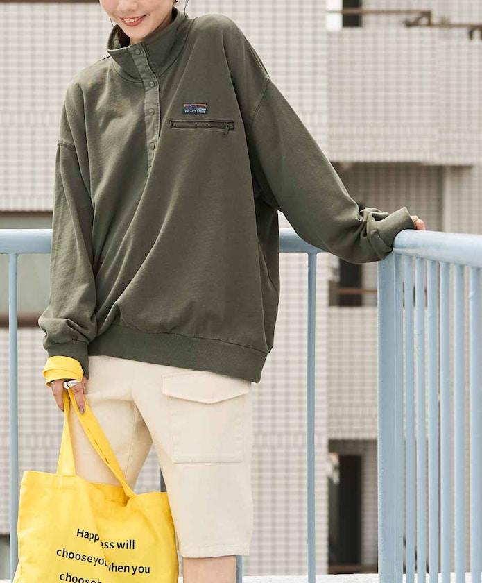 FREAK'S STORE OUTDOORS 仿舊工藝按扣套頭衫