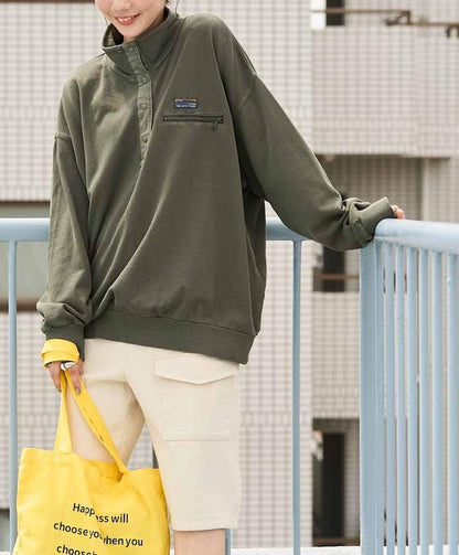 FREAK'S STORE OUTDOORS 仿舊工藝按扣套頭衫