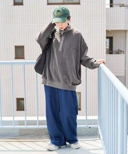 FREAK'S STORE OUTDOORS 仿舊工藝按扣套頭衫