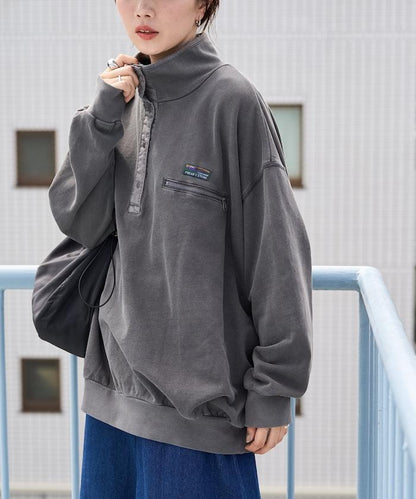 FREAK'S STORE OUTDOORS 仿舊工藝按扣套頭衫