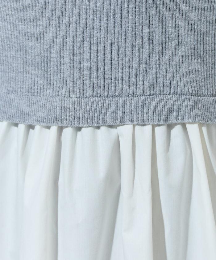 ニット ドッキング ペプラム プルオーバー【限定展開】