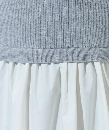 ニット ドッキング ペプラム プルオーバー【限定展開】