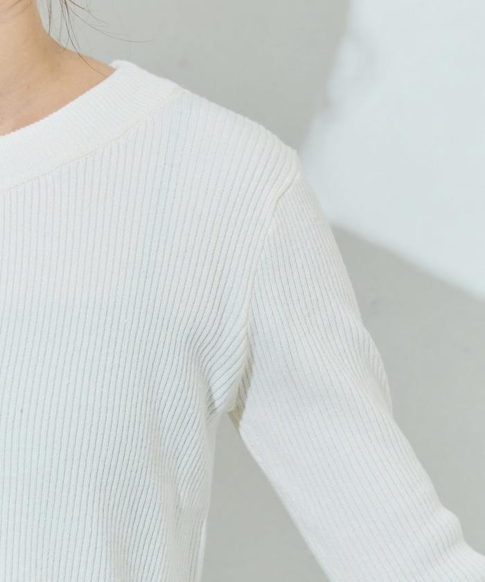 ニット ドッキング ペプラム プルオーバー【限定展開】