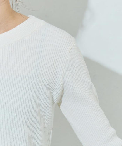 ニット ドッキング ペプラム プルオーバー【限定展開】