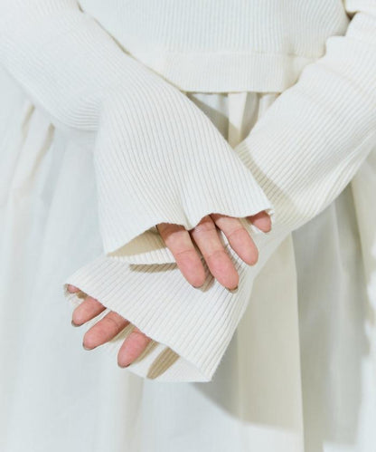 ニット ドッキング ペプラム プルオーバー【限定展開】