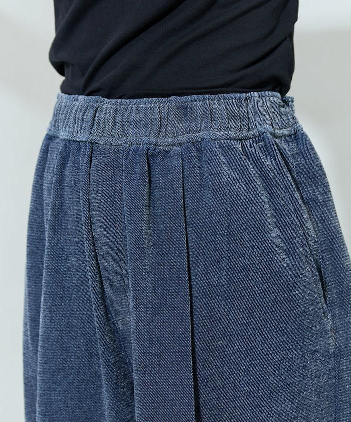 雪尼爾牛仔微絨休閒褲