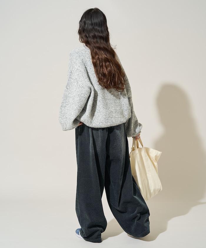 雪尼爾牛仔微絨休閒褲