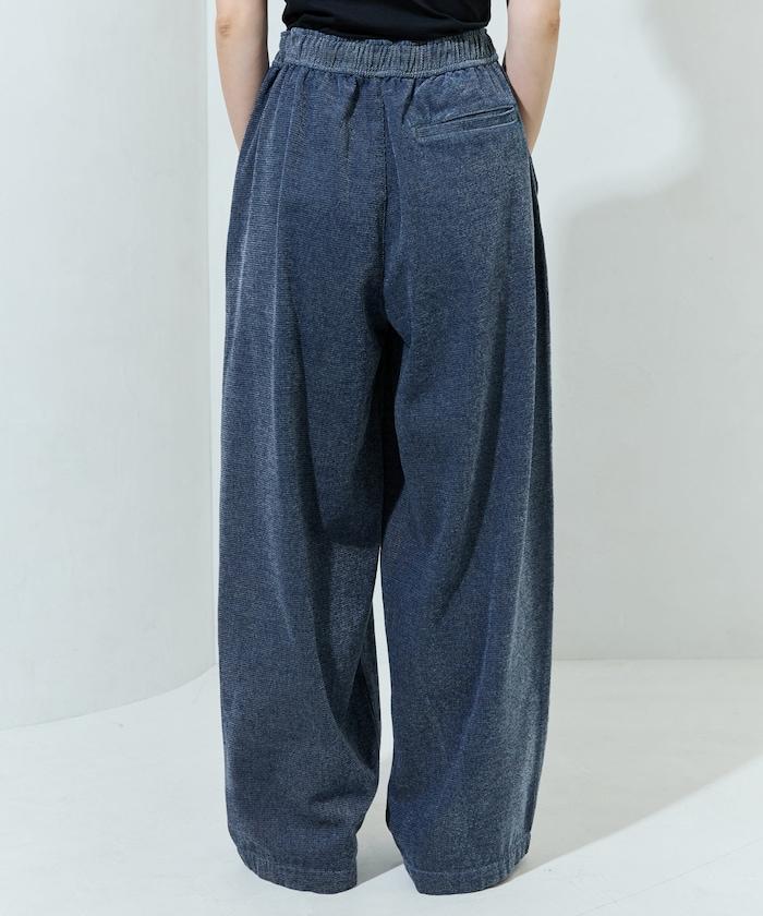 雪尼爾牛仔微絨休閒褲