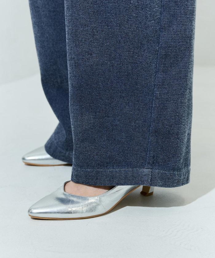 雪尼爾牛仔微絨休閒褲