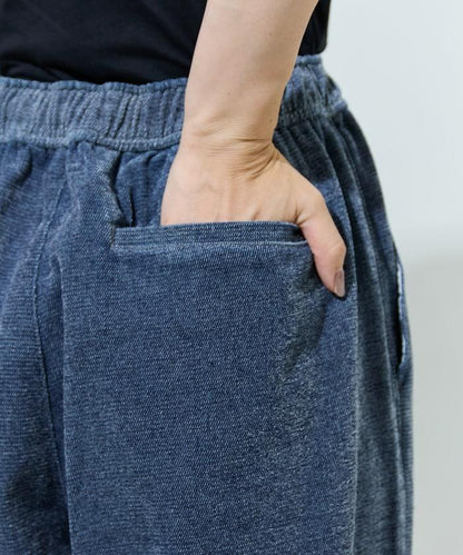 雪尼爾牛仔微絨休閒褲