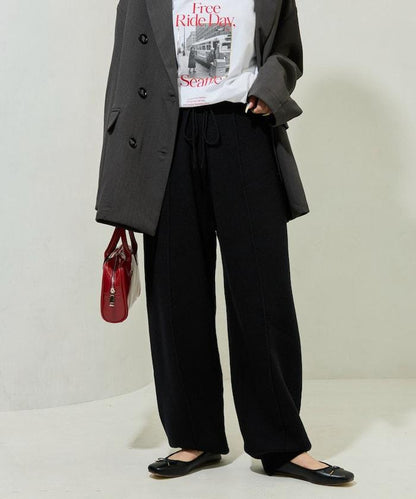 彈力針織休閒褲