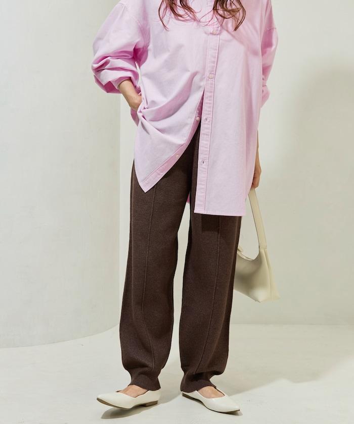 彈力針織休閒褲