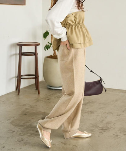 彈力針織休閒褲