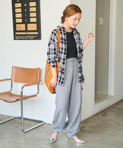 彈力針織休閒褲