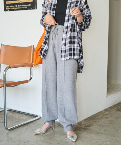 彈力針織休閒褲