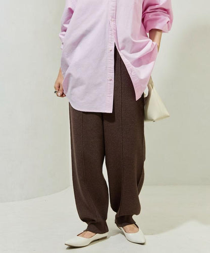 彈力針織休閒褲