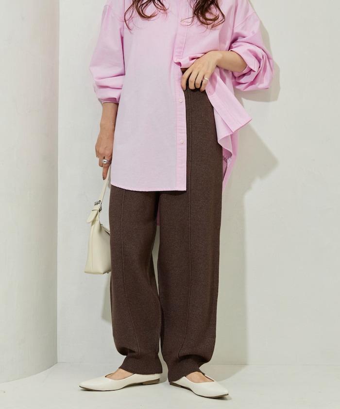 彈力針織休閒褲