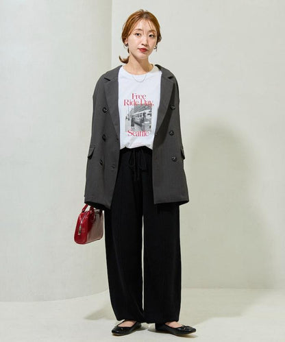 彈力針織休閒褲