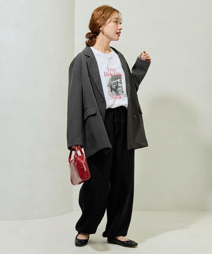 彈力針織休閒褲