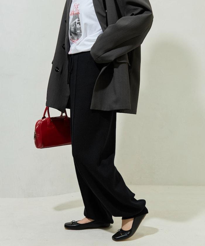 彈力針織休閒褲