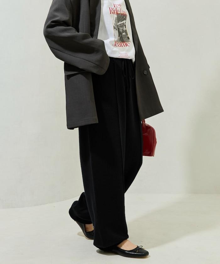 彈力針織休閒褲