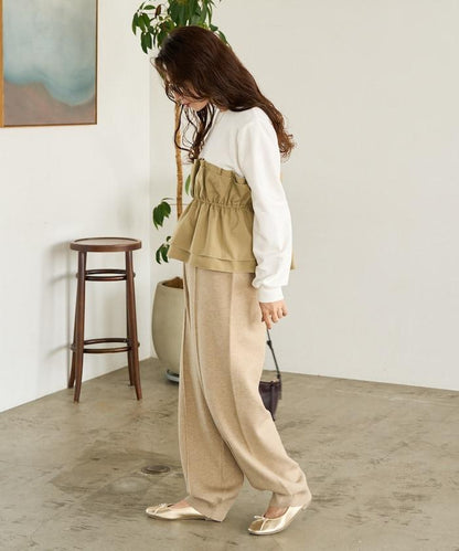 彈力針織休閒褲