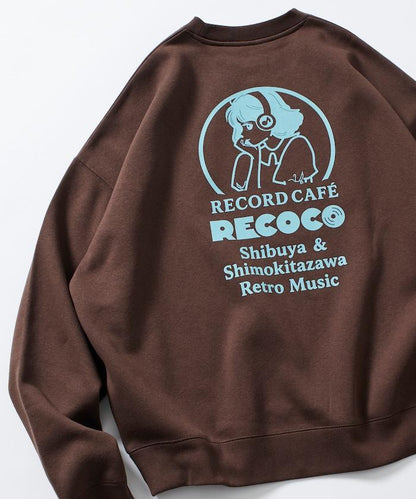 RECOCO×FREAK'S STORE/レココ 特別款寬鬆版型背部印花圓領衛衣【限量】