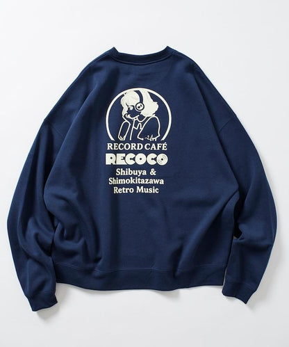 RECOCO×FREAK'S STORE/レココ 特別款寬鬆版型背部印花圓領衛衣【限量】
