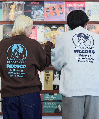 RECOCO×FREAK'S STORE/レココ 特別款寬鬆版型背部印花圓領衛衣【限量】