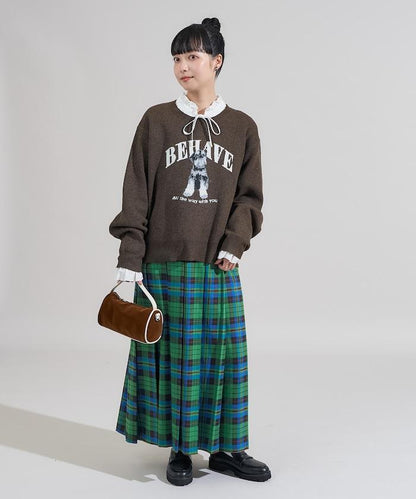 格紋百褶裙